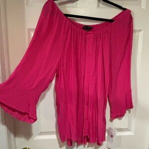 Zac & Rachel Women’s Off-Shoulder Pink Blouse